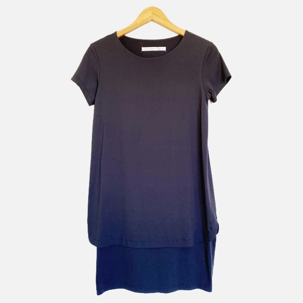 Susana Monaco Bri Layered Shift Dress Gray Medium